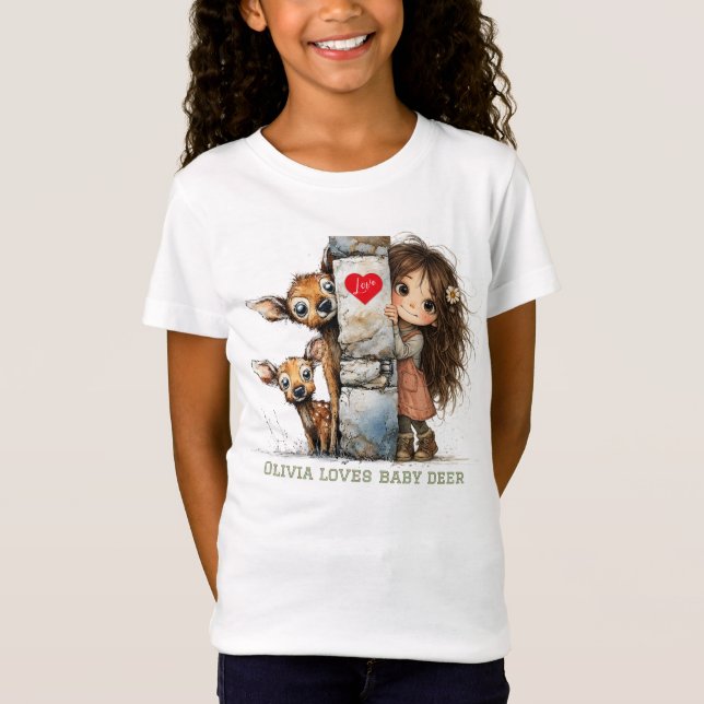 Camiseta Menina Curiosa e Cerveja Bebê Fofa (Frente)