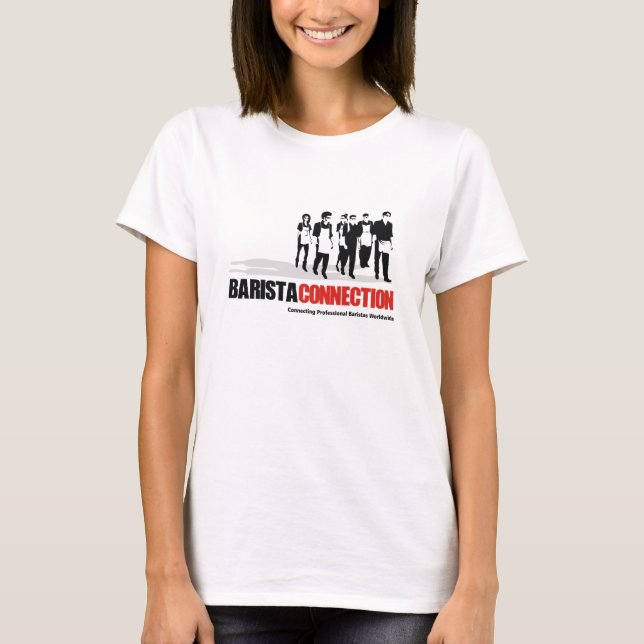 Camiseta Menina da conexão de Barista (Frente)