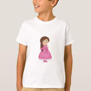 Camiseta Menina da consciência do cancro da mama