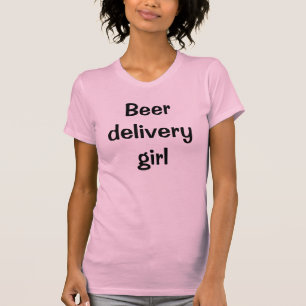 Camiseta Menina da entrega da cerveja