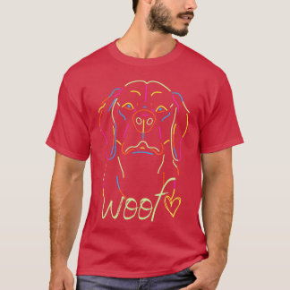 Camiseta menina da família de cachorros