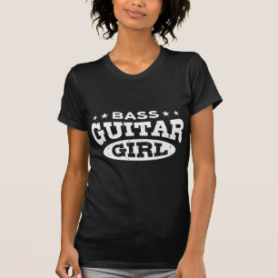 Camiseta Menina da guitarra baixa