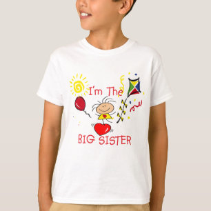 Camiseta Menina da irmã mais velha de Fiigure da vara