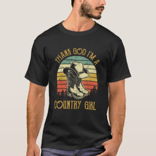 Camiseta Menina da Música Country Obrigado a Deus
