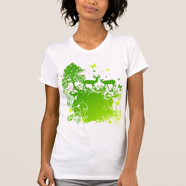 Camiseta Menina da natureza (Frente)