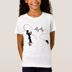 Camiseta Menina da pesca com mosca