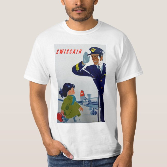 Camiseta Menina da Swissair (Frente)