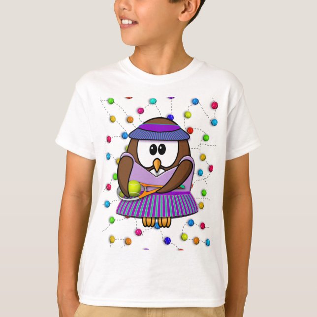 Camiseta menina da tênis-coruja (Frente)