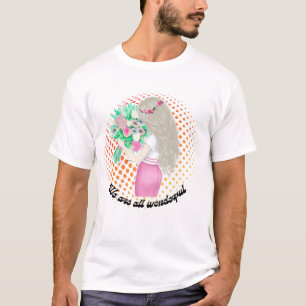 Camiseta menina das flores