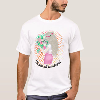 Camiseta menina das flores