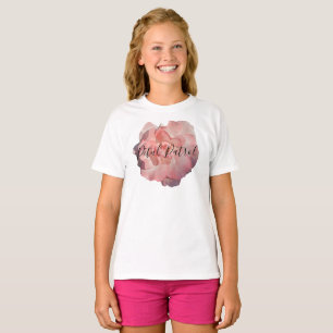 Camiseta Menina das Flores Petal Patrol Bege Rosa Floral Ro