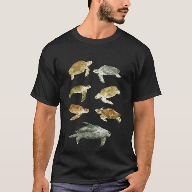 Camiseta Menina das tartarugas marinhas (Frente)