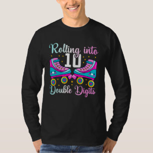 Camiseta Menina de 10 Anos de Idade Fazendo Aniversário Ent