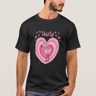 Camiseta Menina de 30 anos de idade, Fofo Flamingo, Garota