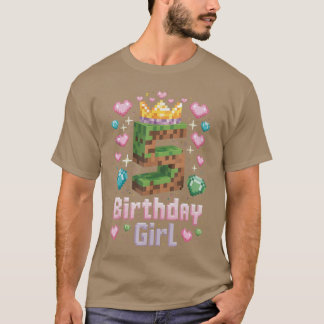 Camiseta Menina de 5 anos de idade fazendo aniversário de G
