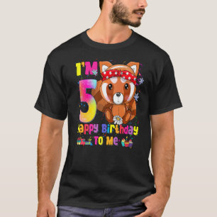 Camiseta Menina de 5 anos Princesa Pequena 5 de Panda Verme