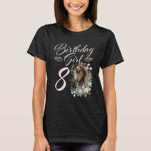 Camiseta Menina de 8 anos de idade Aniversário Cavalo