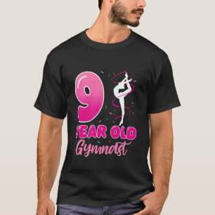 Camiseta Menina de 9 anos de idade fazendo ginástica tema d