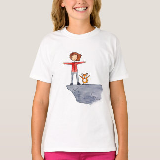 Camiseta Menina de ABCs do mochileiro no t-shirt da rocha