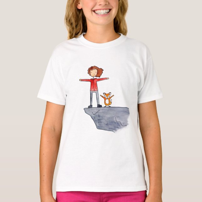 Camiseta Menina de ABCs do mochileiro no t-shirt da rocha (Frente)