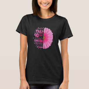 Camiseta Menina de Agosto 1982 40 Anos de Idade 40º Aniver