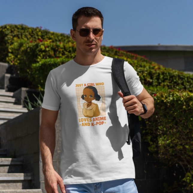 Camiseta Menina de animação africana-americana (Criador carregado)