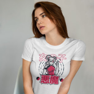 Camiseta Menina de Animação Chinesa