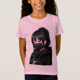 Camiseta Menina de animação cortada