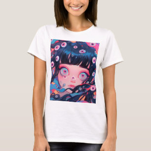 Camiseta Menina de Animação Custa Estranha