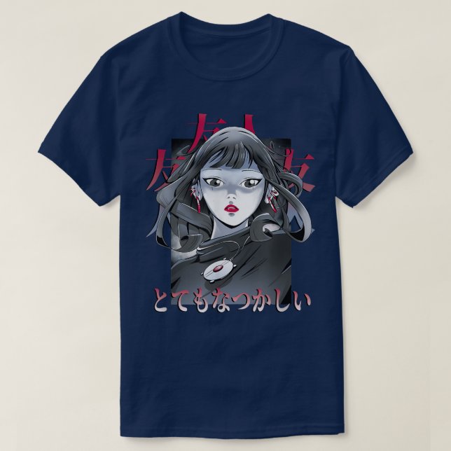 Camiseta Menina de Animação Dramática (Frente do Design)