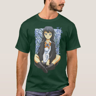 Camiseta Menina de animação Kawaii, japonesa e bonita, sent