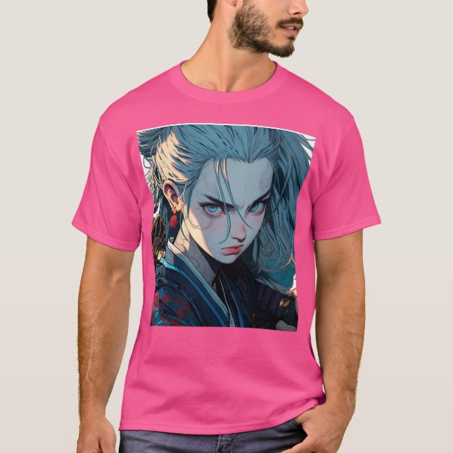 Camiseta Menina de animação Samurai (Frente)