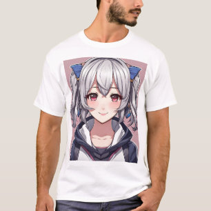 Camiseta Menina de anime fofa