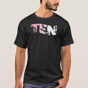 Camiseta Menina de aniversário de 10 anos de Sereia Fresca