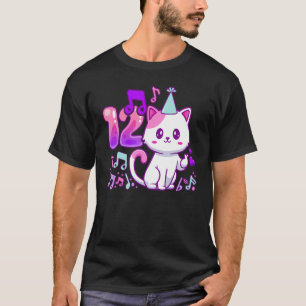 Camiseta Menina de aniversário de 12 anos, coração do pop K