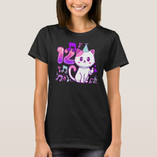 Camiseta Menina de aniversário de 12 anos, coração do pop K