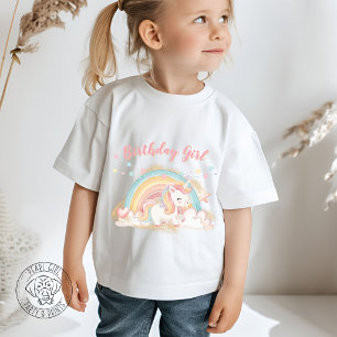 Camiseta Menina de Aniversário Unicórnio