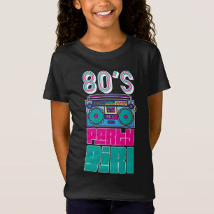 Camiseta Menina de anos 80 Retro Incrível Mulher Colorida