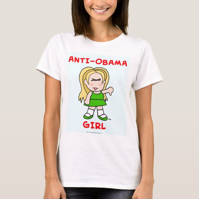Camiseta Menina de Anti-Obama (Frente)