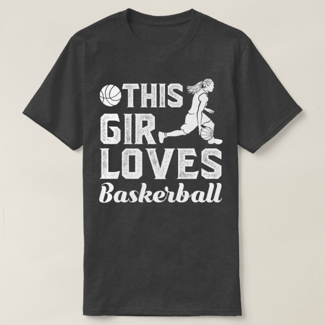 Camiseta Menina de basquete (Frente do Design)