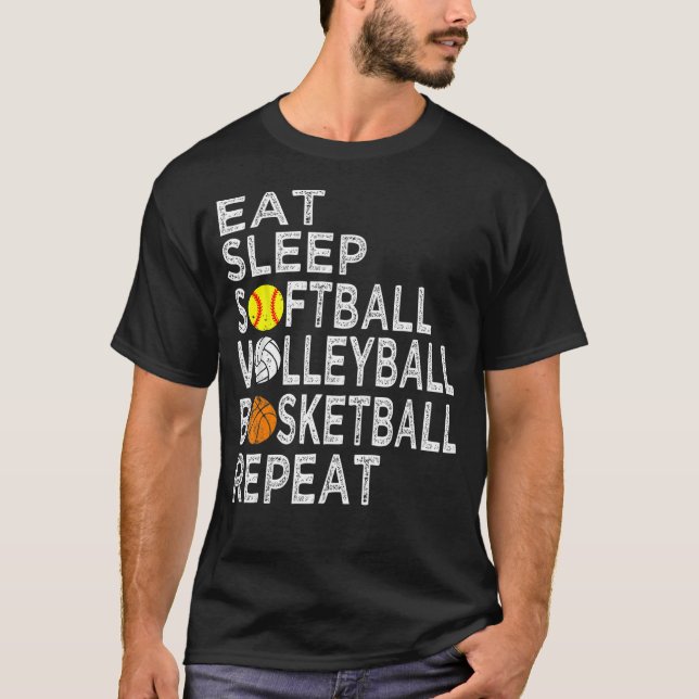 Camiseta Menina de basquete de voleibol no Sono (Frente)