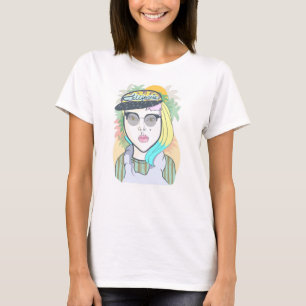 Camiseta Menina de Califórnia do hipster