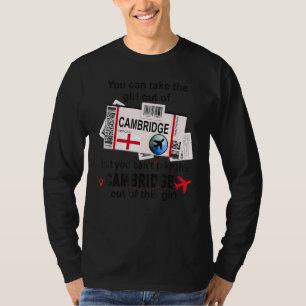 Camiseta Menina de Cambridge Passagem de Embarque de Cambri