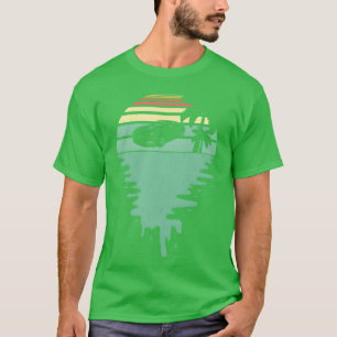 Camiseta Menina de carro ao pôr do sol retrô vintage estilo