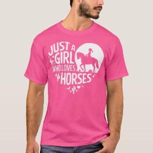 Camiseta Menina De Cavalo Apenas Uma Menina Que Adora Caval