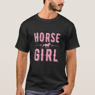 Camiseta Menina De Cavalo Das Mulheres Fazendas De Animais 
