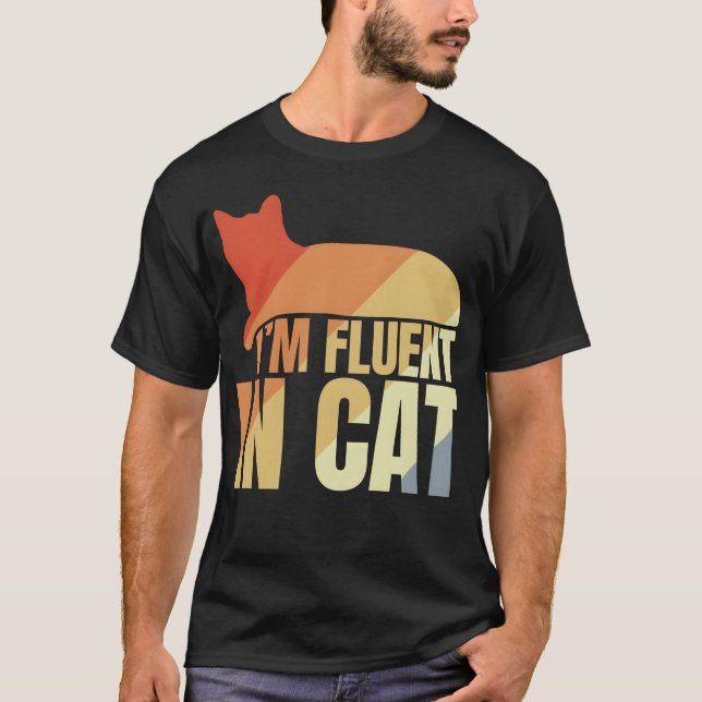 Camiseta Menina de Citação de Gato Engraçado (Frente)