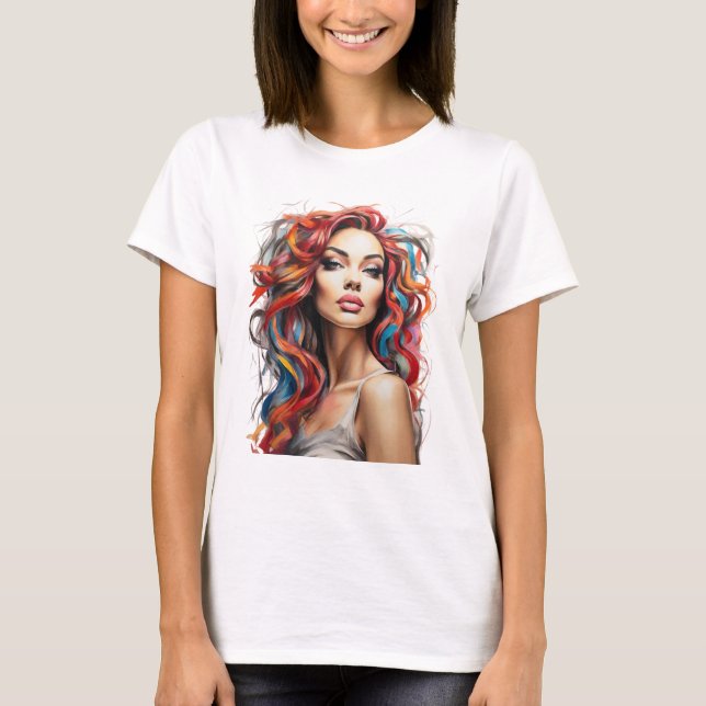Camiseta Menina de cores (Frente)