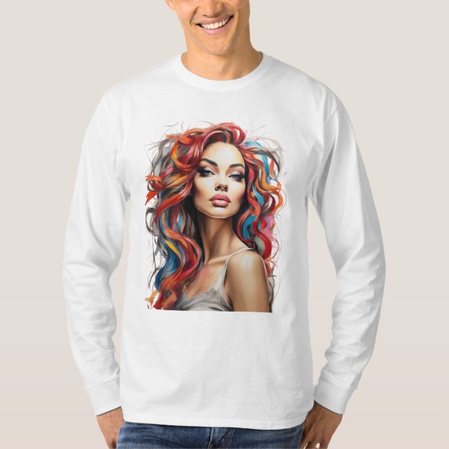 Camiseta Menina de cores (Frente)