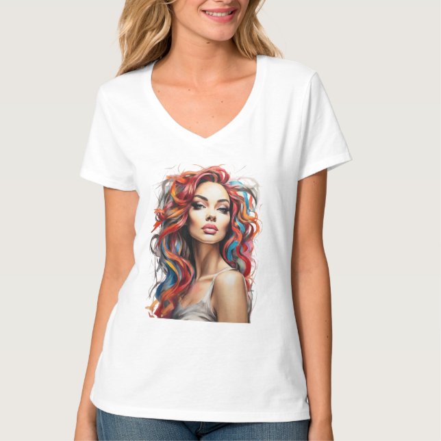 Camiseta Menina de cores (Frente)